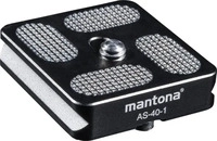 mantona 21460, mantona AS-40-1 (Stativ Schnellwechselplatte) (21460) Schwarz