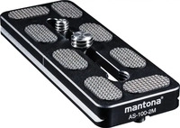 mantona 21464, mantona AS-100-2M (Stativ Schnellwechselplatte) (21464) Schwarz