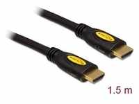 Delock High Speed HDMI mit Ethernetkabel (1.50 m, HDMI), Video Kabel
