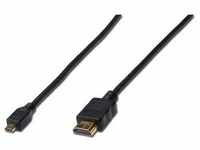 Digitus micro HDMI (Typ D) — HDMI (Typ A) (1 m, HDMI), Video Kabel