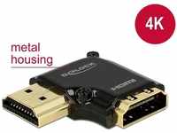 Delock 65660, Delock Adapter High Speed Ethernet 4K 90° HDMI-A - HDMI-A (HDMI, 3 cm)