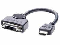 Lindy HDMI zu (DVI, HDMI, 20 cm), Data + Video Adapter, Schwarz