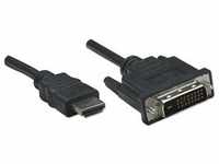 Manhattan HDMI (Typ A) — DVI (1 m, HDMI), Video Kabel