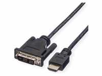 Roline DVI – HDMI (Typ A) (2 m, HDMI, DVI), Video Kabel