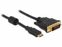 Delock 83582, Delock mini HDMI (Typ C) - DVI (1 m, HDMI, DVI)
