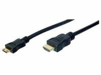 Digitus mini HDMI (Typ C) — HDMI (Typ A) (2 m, HDMI), Video Kabel