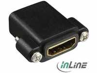 InLine 17600N, InLine HDMI Adap. z. Einbau m. Gewinde (HDMI, 2.70 cm) Schwarz