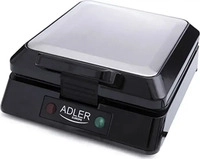 Adler AD 3036, Adler Waffeleisen 1300W (AD 3036) Schwarz/Grau