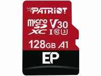 Patriot EP Series (microSDXC, 128 GB, U3, UHS-I), Speicherkarte, Rot, Schwarz