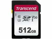 Transcend TS512GSDC300S, Transcend SDXC 300S (SDXC, 512 GB, U3, UHS-I) Schwarz
