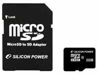 Silicon Power SP008GBSTH010V10SP, Silicon Power MicroSD Card SDHC CL.10 inkl....