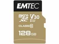 Emtec Speedin Pro (microSDXC, 128 GB, U3, UHS-I) (13912693) Gold/Schwarz