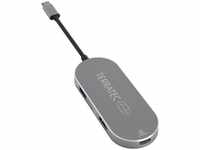 Terratec Aluminium USB Type-C Adapter mit USB-C PD HDMI 2x USB 3.0 Port Card Reader
