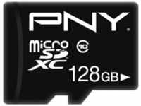 PNY Performance Plus inkl. Adapter (microSDXC, 128 GB, U1, UHS-I) (13373493) Schwarz