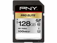 PNY P-SD128U3100PRO-GE, PNY Pro Elite (SDXC, 128 GB, U3, UHS-I) Silber