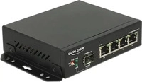 Delock 87704, Delock Gigabit Ethernet Switch 4 Port + 1 SFP (4 Ports) (87704) Schwarz