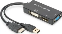 Digitus AK-330403-002-S, Digitus HDMI 3in1 converter cable,0,2m (0.20 m)