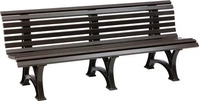 Blome 204087, Blome Gartenbank Borkum Kunststoff 4-Sitzer schokobraun (204087) Braun