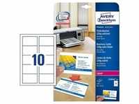 Avery, Kopierpapier, Premium Visitenkarten (220 g/m2, 25 x, A4)