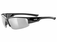 Uvex Sports, Unisex, Sportbrille, Sportstyle 215 (Black, Black), Schwarz