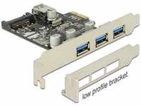 Delock PCIe USB 3.0 3x extern 1x intern LP SATA Power VIA (11179864)