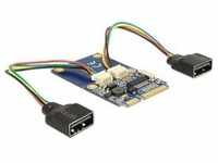 Delock Mini-PCI-Express zu 2x USB Adapter, Kontrollerkarte