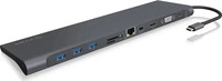 Icy Box IB-DK2102-C, Icy Box IB-DK2102-C - 11-Fach USB-C Dual Dock 60W PD (USB-C)