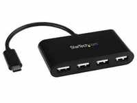 StarTech 4PORT USB C HUB C TO A USB 2.0 (USB A), Dockingstation + USB Hub, Schwarz