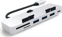 Satechi ST-TCIMHS, Satechi Clamp Hub Pro (USB-C, 5 Ports) (ST-TCIMHS) Silber