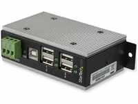 StarTech HB20A4AME, StarTech 4-Port Industrial USB Hub - USB 2.0 - 15 (USB B) Schwarz