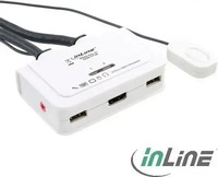 InLine 62612I, InLine KVM Switch 2-fach HDMI USB mit Audio und integrierten