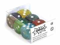 Amigo Würfel-Set - Glitter W6 (6 Würfel), verschiedene Farben