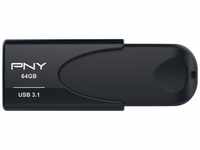 PNY Attaché 4 3.1 (64 GB, USB 3.1, USB A) (12499601) Schwarz