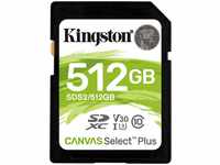 Kingston SDS2/512GB, Kingston Canvas Select Plus (SDXC, 512 GB, U3, UHS-I) Schwarz