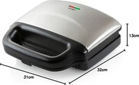 Domo DO9195C, Domo Sandwichmaker XL (DO9195C) Silber/Schwarz