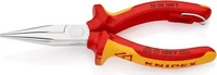 Knipex 25 06 160 T, Knipex Flachrundzange mit Schneide (160 mm) (25 06 160 T)