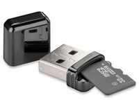 Goobay Kartenlesegerät (USB 2.0), Speicherkartenlesegerät, Schwarz