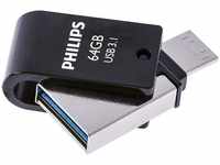 Philips FM64DC152B/00, Philips FM64DC152B/00 (64 GB, USB 3.1, USB C, USB A) Schwarz