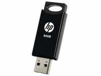 HP USB-Stick 2.0 v212w 64 GB (64 GB, USB A, USB 2.0), USB Stick, Schwarz