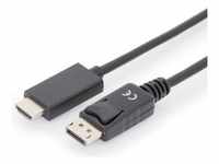 Digitus DisplayPort — HDMI (Typ A) (1 m, HDMI, DisplayPort), Video Kabel