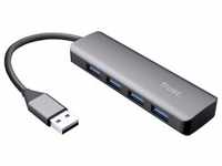 Trust Halyx (USB A), Dockingstation + USB Hub, Grau