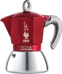 Bialetti 0006944, Bialetti Moka Induktion 4 Tassen (4 Tassen) (0006944) Rot