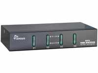 Intertech KVM KVM-AS-41DA 4x DVI-I 8x 3pol 3,5mm Klinke 2x USB (10180574) Schwarz