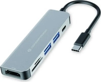 Conceptronic DONN02G, Conceptronic DONN02G (USB-C, 6 Ports) (DONN02G) Grau/Silber