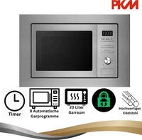 PKM MW820EBM, PKM Einbau Mikrowelle MW820-EBM BxHxT 59,5 x 38,2 x 34,4 cm (20 l)