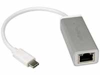 StarTech USB-C TO GBE ADAPTER - SILVER (USB-C, RJ45), Netzwerkadapter, Silber