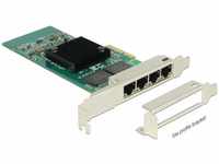 Delock 89946, Delock PCI-Express Netzwerkkarte, 4x1Gbps (Ethernet)