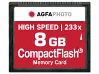 AGFAPHOTO Compact Flash 8GB High Speed 233x MLC (CF, 8 GB), Speicherkarte, Schwarz