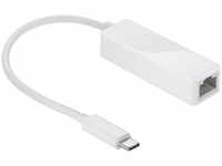 Goobay 66255, Goobay USB C Adapter (USB-C, RJ45 Gigabit Ethernet (1x)) Weiss