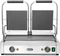 Hendi 263808, Hendi Kontaktgrill Doppelausf&uuml;hrung oben gerillt/unten g (263808)